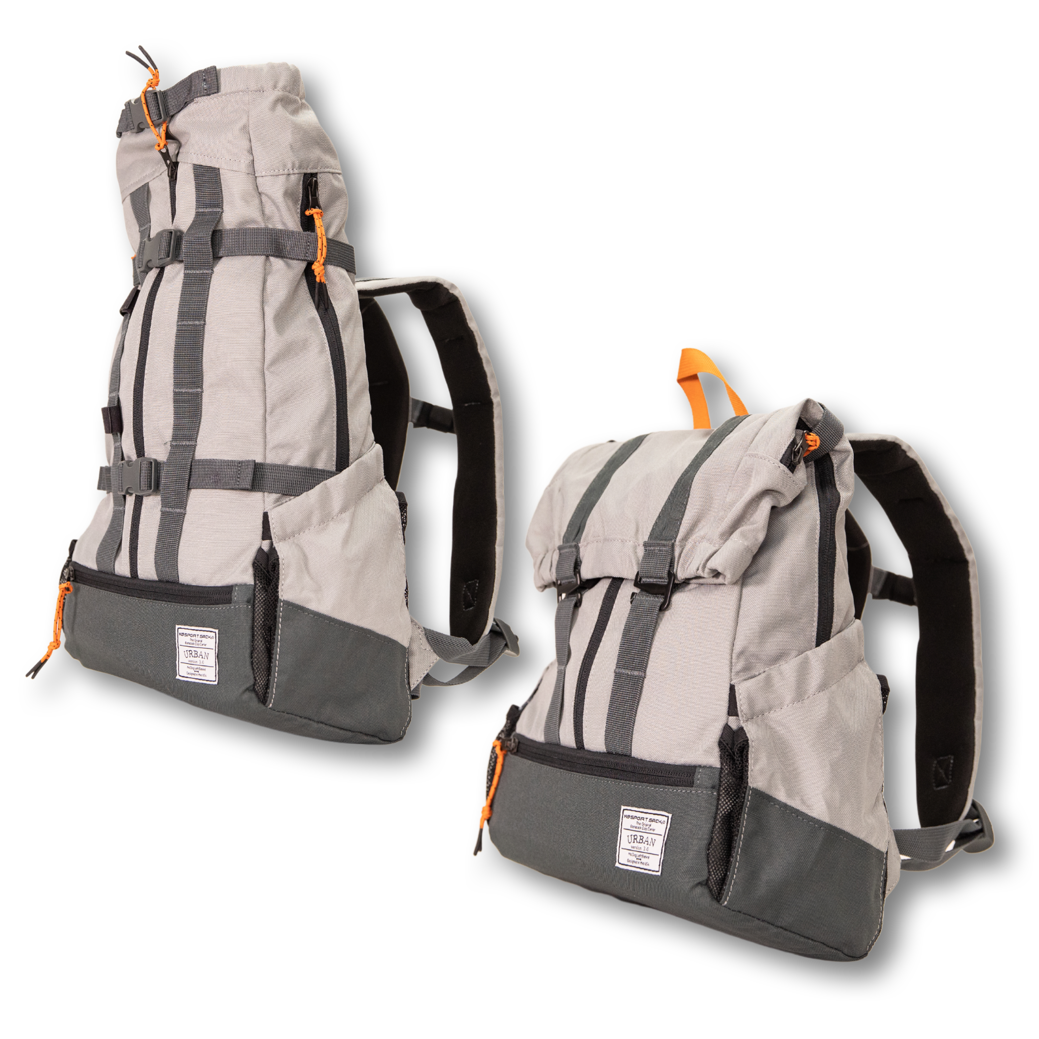 URBAN 3 Backpack Dog Carrier: Medium (17"-20" from collar to tail) / Concrete